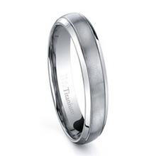 Женское титановое кольцо 4 мм, обручальное кольцо с плоской матовой поверхностью и полированными краями, размеры 4-10,5 и половины, Ti010RW 2024 - купить недорого