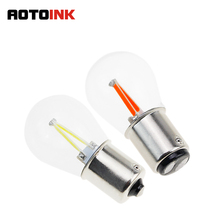 AOTOINK 2pcs Car P21w 1156 ba15s LED filament Bulb 7506 1157 bay15d P21/5W Brake Lights Reverse Lamp S25 Turn Signal light CA 2024 - buy cheap