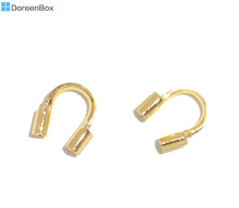 Doreen box protetor de fio dourado 200, lindo fio protetor 5x5mm (b06706) 2024 - compre barato