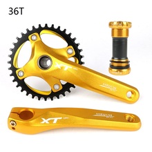 Aluminum Alloy MTB Bike Crankset Hollow Tooth Plate Crank Arm Sprocket Bicycle Chain Wheel with Bottom Bracket Disk BCD 104mm 2024 - buy cheap