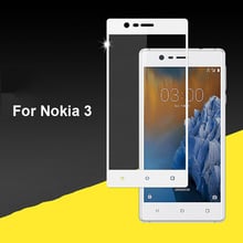 1pcs Ultra-Thin White Gold Black color full screen protector Tempered Glass film 5.0'' For Nokia 3 Screen protective glass film 2024 - buy cheap