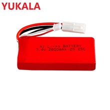 FT009 Wltoys WL912-A Upgraded 7.4V 2800mAh 25C Lipo Battery 2S for Feilun FT009 wltoys WL912-A  RC racing Boat Spare Parts 2024 - buy cheap