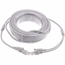 Ethernet-кабель Cat5e 5 м/10 м/20 м/30 м, сетевой LAN-кабель RJ45 + компьютерный кабель маршрутизатора постоянного тока для системы IP-камеры 2024 - купить недорого