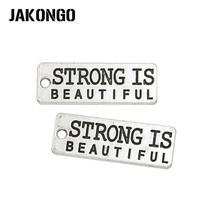 JAKONGO-Colgante de plata antigua chapada en fuerte, es hermoso, para fabricación de joyas, pulsera, accesorios, bricolaje, 27X10mm, 5 uds./lote 2024 - compra barato