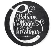 1,5 дюймовая Классная доска, классическая круглая наклейка «верить в волшебство Рождества» 2024 - купить недорого