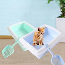 Cat Litter Box Sand Semi-closed Puppy Pet Toilet Cleaning Supplies with Shovel Cat Litter Box 2024 - buy cheap