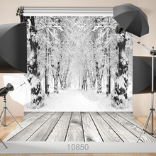 Snowing Forest Photography Backgrounds Christmas Baby Shower Portrait Birthday Party Photoshoot Backdrops Vinyl 3D 2024 - buy cheap