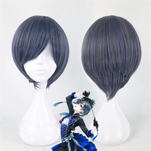 Negro Butler Kuroshitsuji Ciel Phantomhive Grey peluca azul Cosplay + redecilla para el pelo 2024 - compra barato