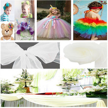 45cmx5m DIY Transparent Organza Roll Tulle For Chair Sashes Bows Table Dress Fabric Wedding Party Home Birthday Decora 8Z 2024 - buy cheap