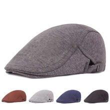 New Vintage Beret Hats for Men Winter Felt Solid Newsboy Cap with Elastic Women Classic Ivy Flatcap Hat Visor Buckle 2024 - buy cheap