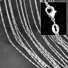 Wholesale High Quality 16-30Inch 10PCS/Lot 925 Sterling Silver Figaro Chain Necklace With Lobster Clasps For Pendant 2024 - buy cheap