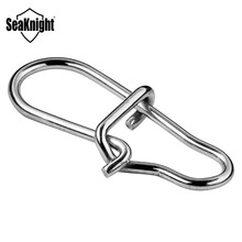 SeaKnight 50PCS/Lot Fishing Connector Swivel Stainless Steel Hook Lock Snap Swivels Rings Fishing Accessory Tool 0# 1# 2# 2024 - buy cheap