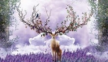 New Lavender Deer Animal cross stitch 14CT Counted Needlework Cross stitch Sets for Embroidery kits Cross-Stitch wall decor 2024 - buy cheap