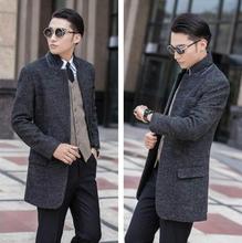 Stand collar A buckle suit wool coat mens trench coats slim fashion casual coat men overcoat jaqueta masculina plus size S - 9XL 2024 - buy cheap
