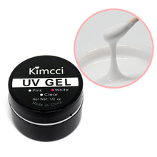 Kimcci-Gel UV transparente para manicura francesa, gel de extensión, rosa/blanco/claro, 1 unidad 2024 - compra barato