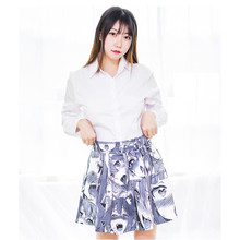 faldas mujer moda 2019 Sexy 40 cm ultrashort printing Cartoon After tightening Japanese mini skirts womens pleated skirt faldas 2024 - buy cheap