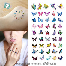 Body Art waterproof temporary tattoos for women 3D Beautiful butterfly design small arm tattoo sticker wholesales RC2315 2024 - buy cheap