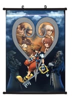 Poster japonês do anime kingdom hearts, cartaz de parede de rolagem para decoração de casa, presentes para cosplay 2024 - compre barato