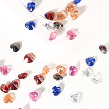 Heart 8mm 10pcs/bag Zircon Crystal Loose Rhinestones Nail Art Micro Rhinestones Mini Diamond Rhinestones Glitter Decorations 2024 - buy cheap