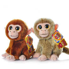 Juguetes de peluche de mono realista para niños, Mini monos de ojos grandes, animales salvajes realistas, regalos de navidad 2024 - compra barato