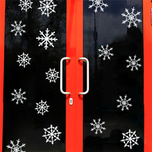 Feliz Año Nuevo pegatinas pared copos de nieve para niños habitaciones decoración de hogar para ventana Feliz Navidad pegatinas de pared arte para mural de vinilo carteles diy 2024 - compra barato