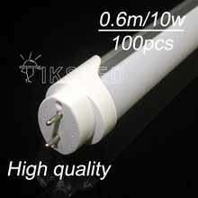high brightness good quality 100pcs T8 led tube 600MM 10W,AC85-265V,1000LM,SMD2835,48Led/pcs,Warranty 3 years 2024 - buy cheap