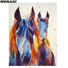 Pintura completa diamante quadrado/redondo 5d bricolagem cavalo pintura imagem bordado ponto cruz de animal arte de parede decoração mosiac 2024 - compre barato
