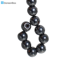 Doreen Box hot- 200 PCs Round Magnetic Created Hematite Spacers Beads 4mm dia. (B00132) 2024 - buy cheap