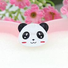 50pcs panda animal lovely kawaii wood wooden sewing shank buttons for DIY handicraft 24*23mm hand glued kitsch beads charm 2024 - buy cheap