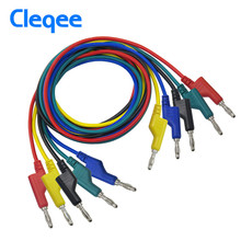 Cleqee P1036 1 Juego 5 uds 1M 4mm Cable de prueba de Banana a Banana para multímetro 5 colores 2024 - compra barato