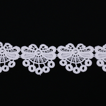 Water Soluble White Hollow Flower Decorated Embellishment Motif Fabric Venise Lace Ribbon Trim Clothes Accessories 28yard/T1213 2024 - buy cheap