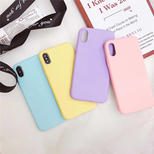 Matte Phone Case For iPhone 7 8 6 6S Plus Coque 5 5S SE X XR XS Max Macarons Color TPU Silicone Soft Back Cover For iPhone 7Plus 2024 - buy cheap