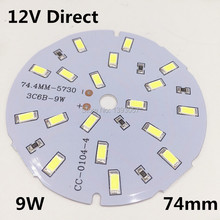 Placa de lâmpada de 9w smd 5730 30 peças, placa de lâmpada 12v diretamente, chip notebook, luz branca quente, painel pcb 2024 - compre barato