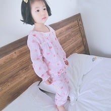 Children Clothing Baby Girl Pajamas Set Kids Girl Pink Cute Long Sleeve Tops+pants Suit Toddler Sleepwear Thanksgiving Outfits 2024 - buy cheap