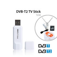 Цифровой спутниковый мини DVB-T2 usb ТВ-тюнер с антенной дистанционного HD ТВ приемник T230C DVB-C T2 DVB-T HD ТВ-приставка для windows 2024 - купить недорого