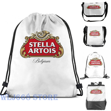 Bolsa de ombro com estampa gráfica engraçada, mochila de ombro único com estampa gráfica clássica da stella artois, viagem para homens, bolsa de academia 2024 - compre barato