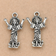 KJjewel Antique Silver Plated Holy Charms Pendants Jewelry Accessories DIY Jewelry Making Bracelet 30x17mm 2024 - buy cheap
