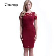 Ziamonga 2018 модное летнее сексуальное платье, женское кружевное Бандажное платье с открытыми плечами, сексуальное платье-миди для ночного клуба Вечерние 2024 - купить недорого