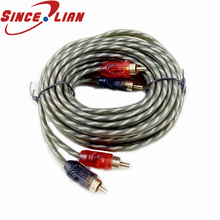 SINCELIAN 4.5M Subwoofer Line Car Audio Amplifier Cable 2RCA To 2RCA Audio Power Speaker Cable Car Audio Conversion Kit 2024 - buy cheap