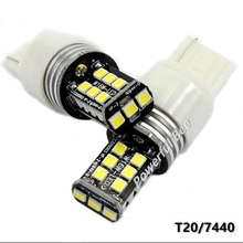 2 x t20/7440/w21w 7.5w branco 2835smd led luzes reversas lâmpada drl para dc12v embutida 2007-16 accord
