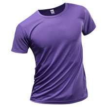 New Men Women Quick Drying Tshirt Solid Color Hiking Mountaineering T Shirts Tourism Climbing Running Breathable Sports Clothes 2024 - buy cheap