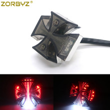 ZORBYZ-Mini luz LED trasera de freno para motocicleta, accesorio Universal para motocicleta, Cruz maltesa 2024 - compra barato