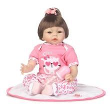 Muñeca kawaii de silicona de 22 pulgadas para niñas y niños, juguete realistische de 55 cm, muñecas pequeñas 2024 - compra barato