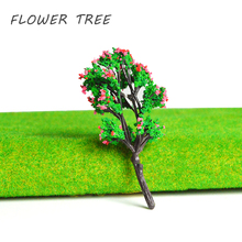 HO N Scale 8CM Color Model Flower Tree Miniature Tree For Train Railway Scenery Layout Diorama 2024 - buy cheap