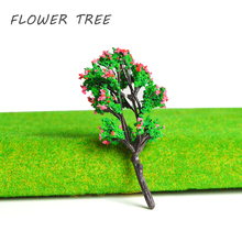 HO N escala 8CM Color modelo árbol de flores en miniatura árbol para tren ferrocarril paisaje diseño Diorama 2024 - compra barato