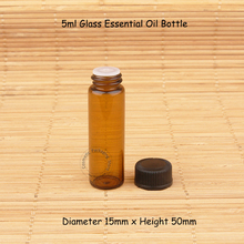 100pcs/lot Wholesale 5ml Amber Glass Dropper Vial 1/6OZ Empty Cosmetic Container Essential Oil Bottle 5g Makeup Pot Sample Vial 2024 - buy cheap