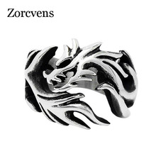 Мужское кольцо в стиле панк ZORCVENS, кольцо из нержавеющей стали с когтями дракона, высокое качество, оптовая продажа 2024 - купить недорого