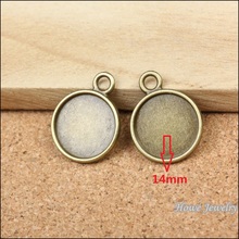 Colgante redondo con diseño de camafeo/marco grande, colgante de estilo antiguo para maxi collares y colgantes de 21x17mm (ajuste de 14mm), 100 Uds. 2024 - compra barato