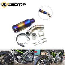 Zsdtrp z900 silenciador de escapamento de motocicleta, 51mm, acessórios para cano de conexão intermediária, para kawasaki z900, 2017, 2018, peça de encaixe 2024 - compre barato