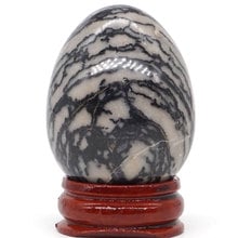 34*44 мм Зебра яшма камень яйцо натуральный драгоценный камень кристалл минерал целебный шар аксессуары для дома Кегель массаж Яни яйцо 2024 - купить недорого